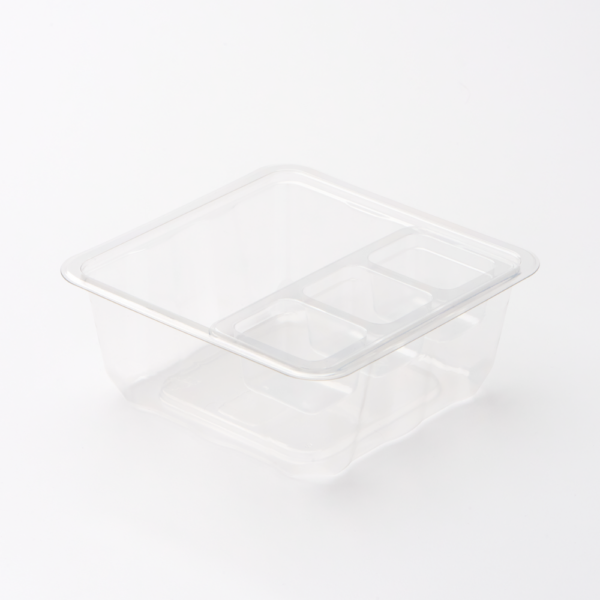 1 compartment Plastic Cold Tray with small 3 compartment insert empty